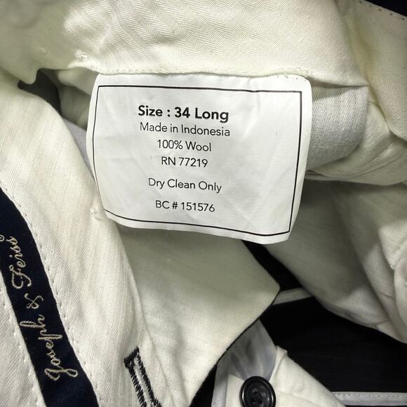 Joseph & Feiss wool suit Dark Charcoal Multi Pinstripe  Mens Size 40 long NWT - Picture 3 of 15